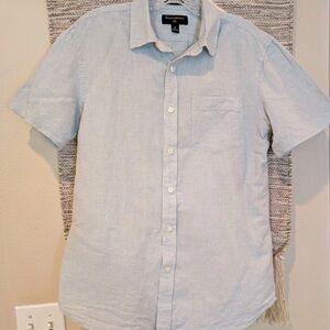 Banana Republic Light Green Linen Button Down Shirt